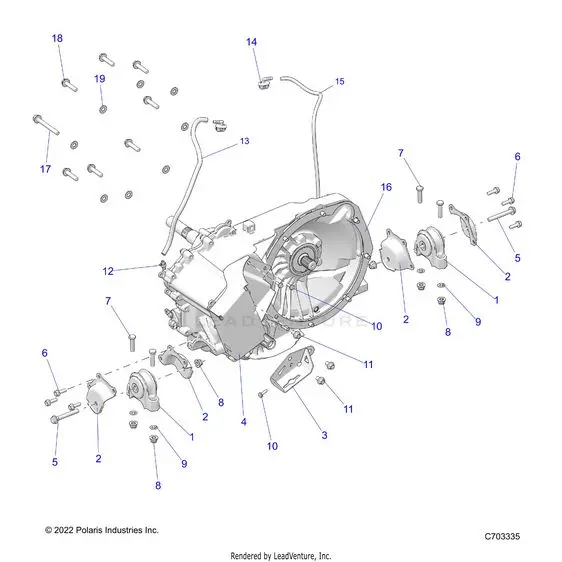 Drive Train: Gearcase Main Mounting - 2022 Polaris Rzr Pro R 4 Ultimate 1