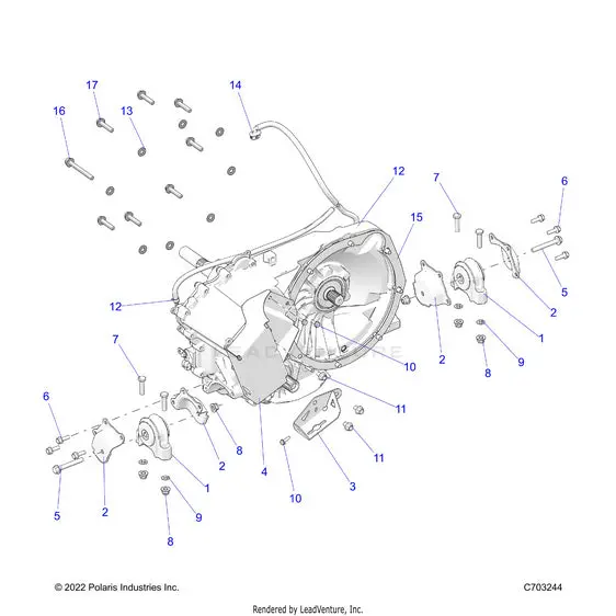 Drive Train: Gearcase Main Mounting - 2023 Polaris Rzr Pro R Ultimate 1