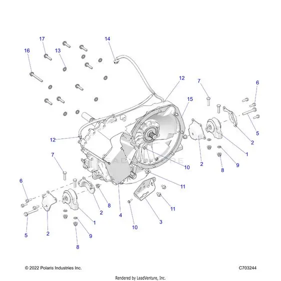 Drive Train: Gearcase Main Mounting - 2024 Polaris Rzr Pro R 4 Premium 1