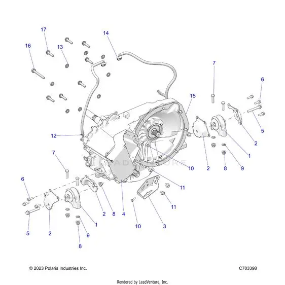 Drive Train: Gearcase Main Mounting - 2024 Polaris Rzr Pro R 4 Ultimate 1