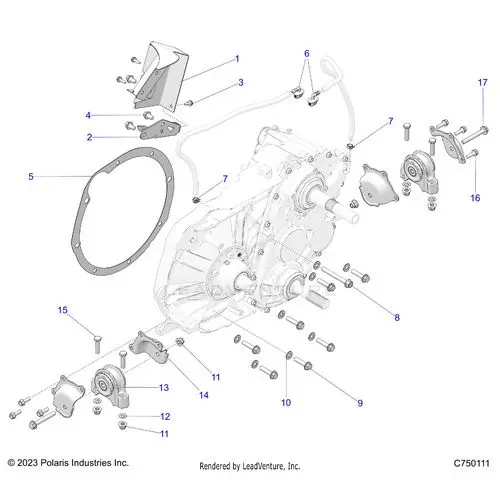 Drive Train: Gearcase Main Mounting - 2025 Polaris Rzr Pro R Factory Armored Le Ultimate 1