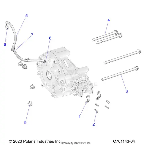 Drive Train: Gearcase Rear Mounting - 2023 Polaris Rzr Pro R 4 Sport 1