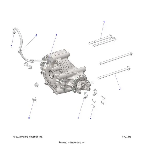 Drive Train: Gearcase Rear Mounting - 2023 Polaris Rzr Pro R Ultimate 1