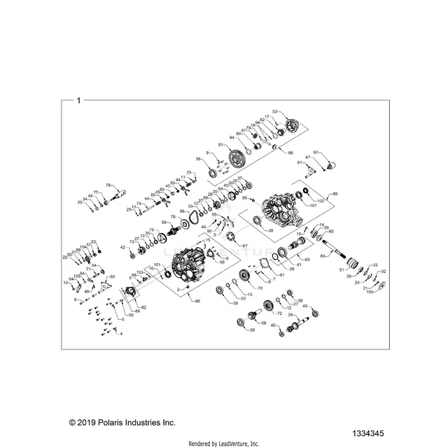 Drive Train: Main Gearcase (2) - 2020 Polaris Rzr 570 1