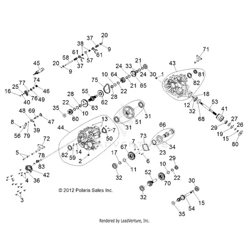 Drive Train: Main Gearcase - 2015 Polaris Rzr 570 1