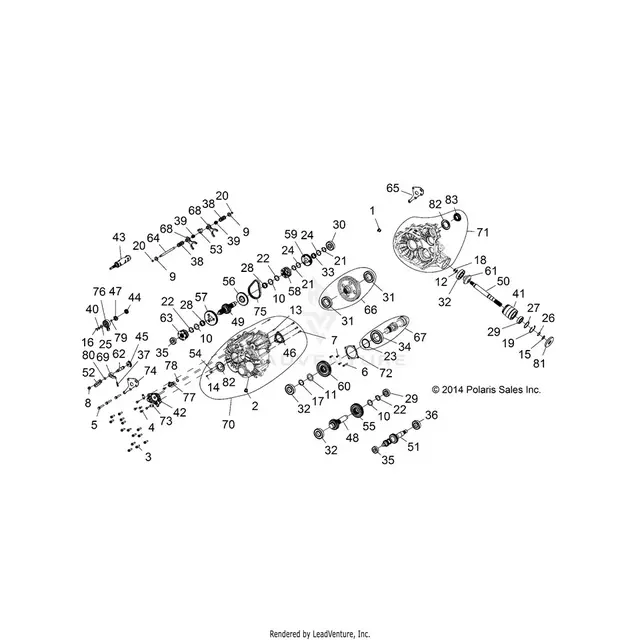 Drive Train: Main Gearcase Internals (2) - 2015 Polaris Rzr Xp 1000 1