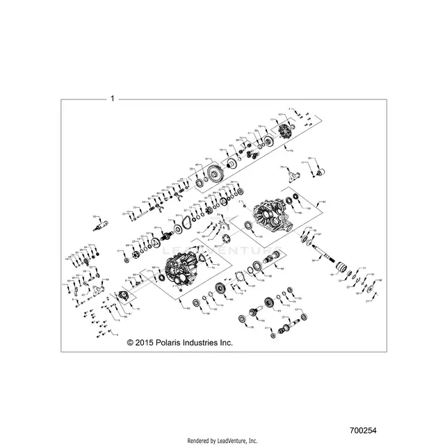 Drive Train: Main Gearcase Internals (2) - 2016 Polaris Rzr 900/900 Eps 1