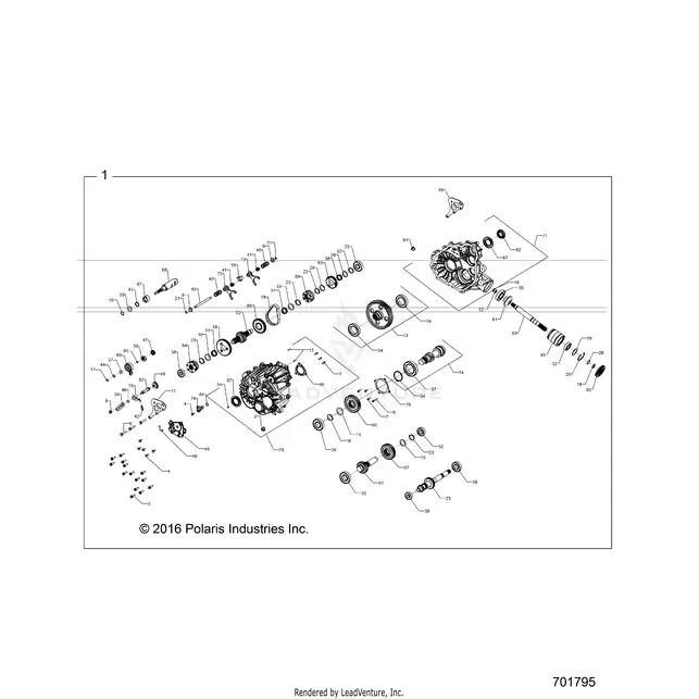 Drive Train: Main Gearcase Internals (2) - 2017 Polaris Rzr Xp 1000 1
