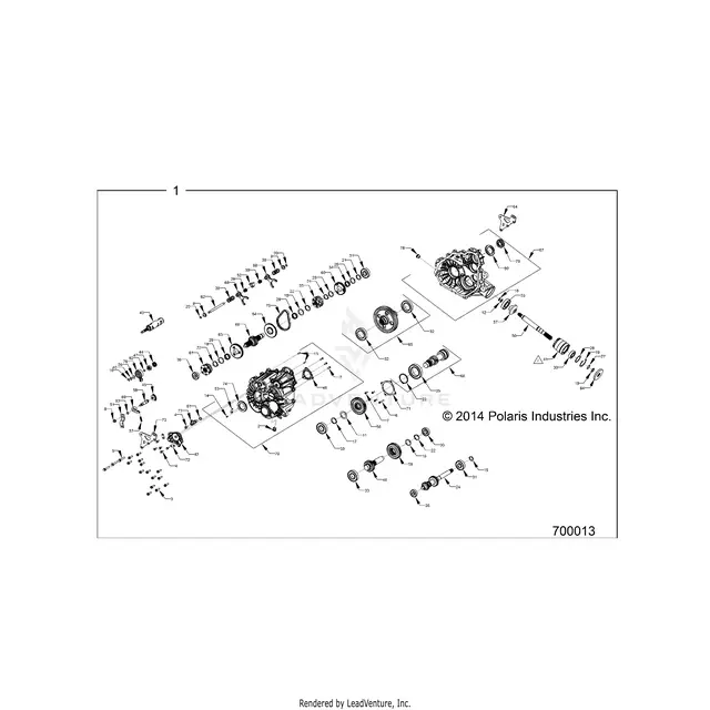Drive Train: Main Gearcase Internals - 2015 Polaris Rzr 4 900 1