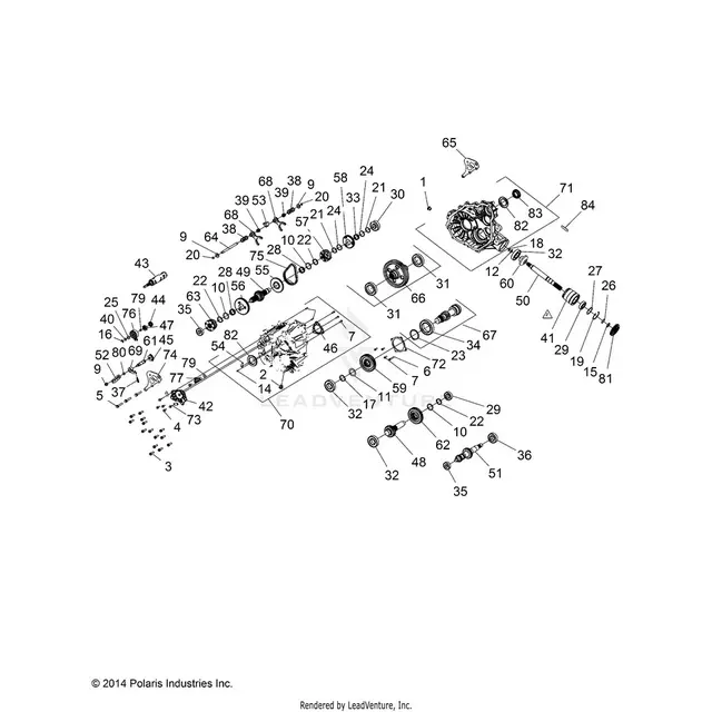 Drive Train: Main Gearcase Internals - 2015 Polaris Rzr Xp 4 1000 1