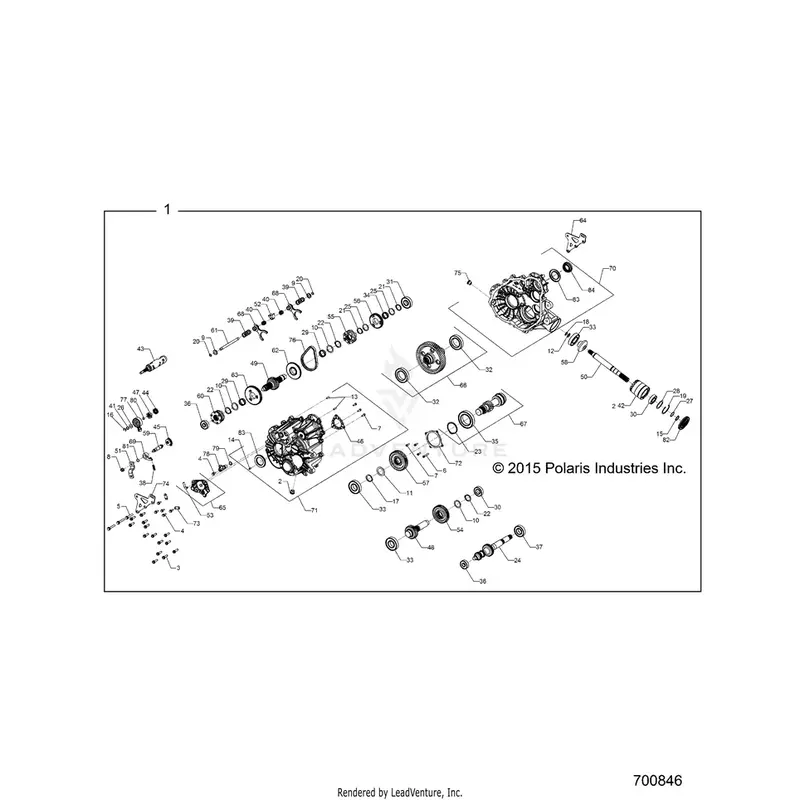 Drive Train: Main Gearcase Internals - 2016 Polaris General 1000 Eps 1
