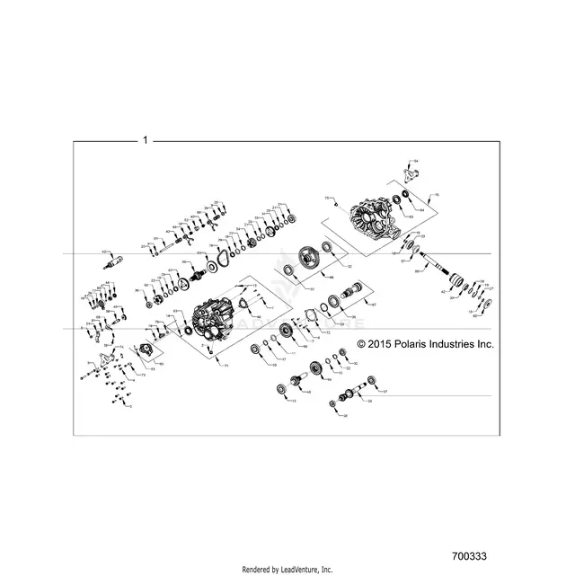 Drive Train: Main Gearcase Internals - 2016 Polaris Rzr 4 900 1