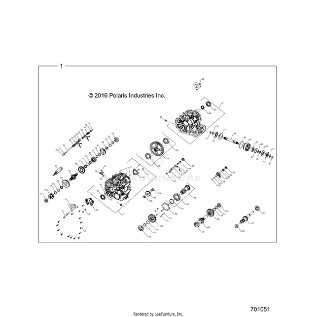 Drive Train: Main Gearcase Internals - 2016 Polaris Rzr Xp Turbo 1