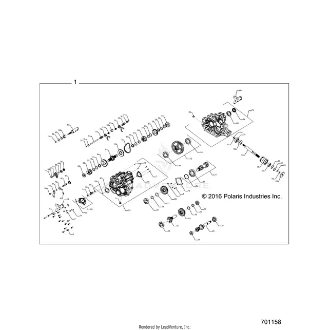 Drive Train: Main Gearcase Internals - 2017 Polaris Rzr 4 900 1