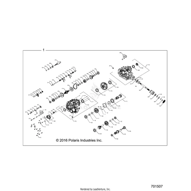 Drive Train: Main Gearcase Internals - 2017 Polaris Rzr Xp 1000 1