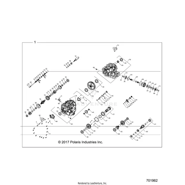 Drive Train: Main Gearcase Internals - 2018 Polaris Rzr Xp 4 Turbo 1