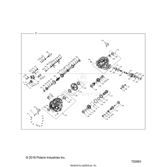 Drive Train: Main Gearcase Internals - 2020 Polaris Rzr Pro Xp 4 1