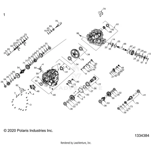 Drive Train: Main Gearcase Internals - 2020 Polaris Rzr Turbo S Velocity 1