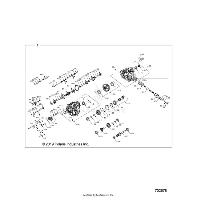 Drive Train: Main Gearcase Internals - 2021 Polaris Rzr 900 Trail/Trail S 1
