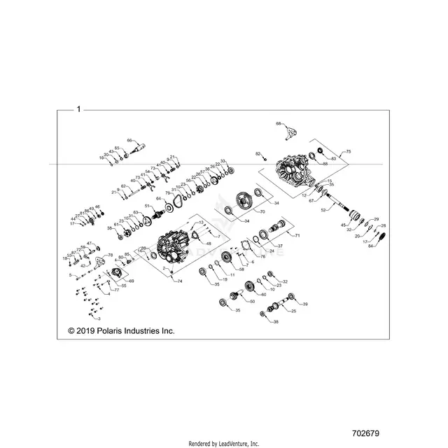 Drive Train: Main Gearcase Internals - 2021 Polaris Rzr Xp 4 1000 1