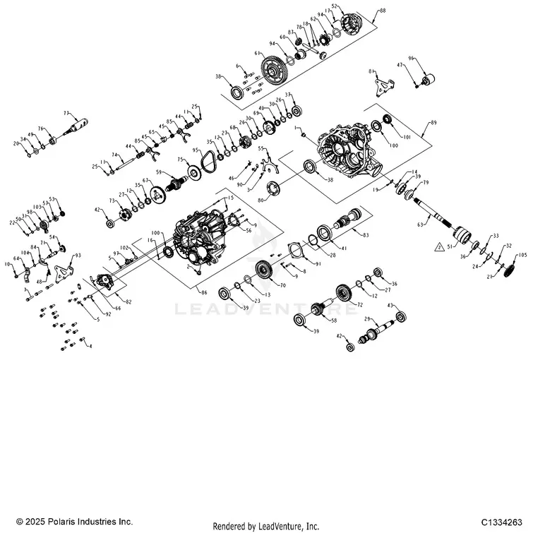 Drive Train: Main Gearcase Internals - 2026 Polaris General Xp 1000 Ultimate 1