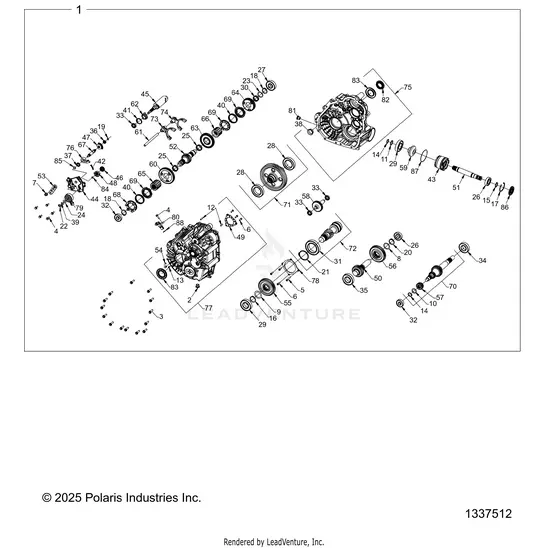 Drive Train: Main Gearcase Internals - 2026 Polaris Rzr Xp 1000 Sport 1
