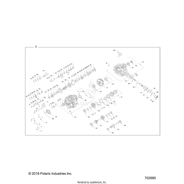 Drive Train: Main Gearcase Internals H.Lift - 2020 Polaris Rzr Xp 1000 1
