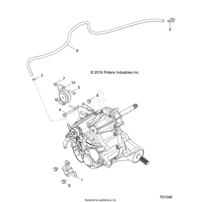 Drive Train: Main Gearcase Mountin - 2017 Polaris Rzr 570 S 1