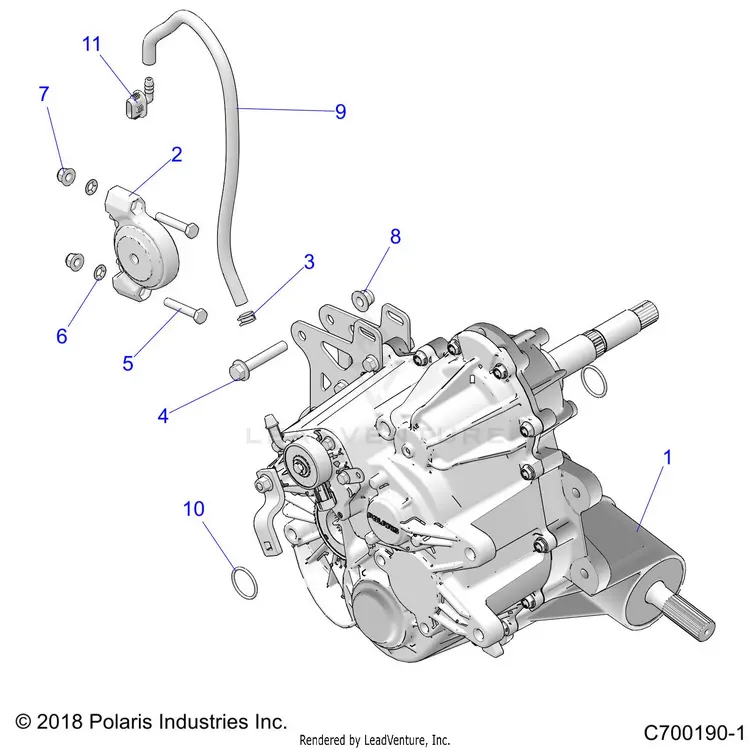 Drive Train: Main Gearcase Mounting - 2019 Polaris General 1000 Eps 1