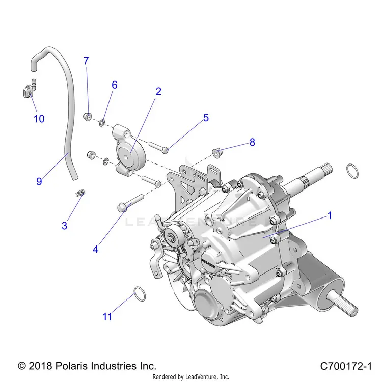 Drive Train: Main Gearcase Mounting - 2021 Polaris General Xp 4 1000 Hunter 1