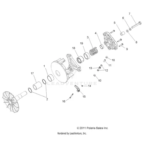 Drive Train: Primary Clutch - 2015 Polaris Rzr 570 1