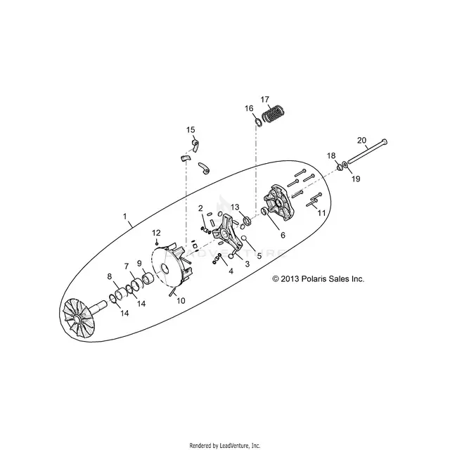 Drive Train: Primary Clutch - 2015 Polaris Rzr Xp 4 1000 1