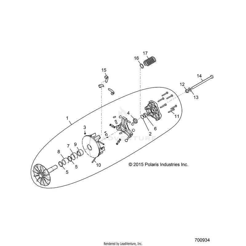 Drive Train: Primary Clutch - 2016 Polaris General 1000 Eps 1