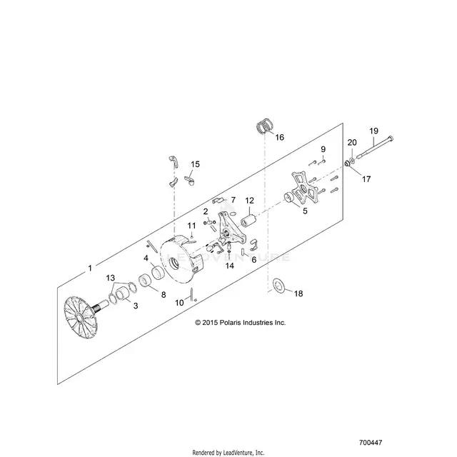 Drive Train: Primary Clutch - 2016 Polaris Rzr Xp 4 Turbo 1