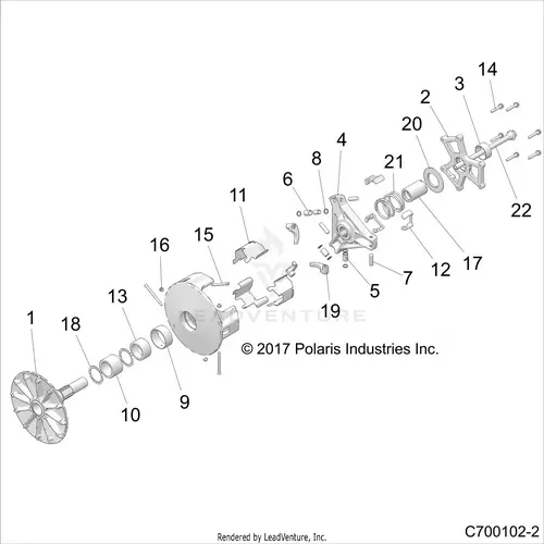 Drive Train: Primary Clutch - 2020 Polaris Rzr Rs1 1