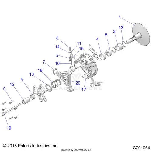 Drive Train: Primary Clutch - 2020 Polaris Rzr Turbo S Velocity 1