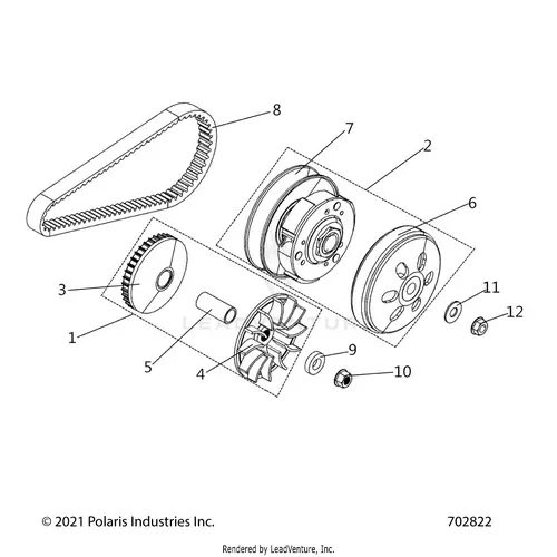 Drive Train: Primary Clutch - 2021 Polaris Rzr 200 1
