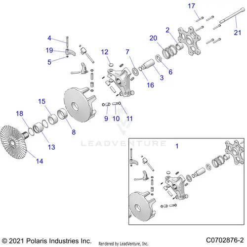 Drive Train: Primary Clutch - 2021 Polaris Rzr Pro Xp 4 Premium 1
