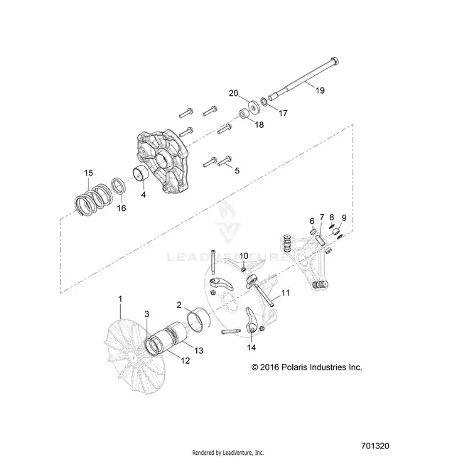 Drive Train: Primary Clutch - 2021 Polaris Rzr Trail 1