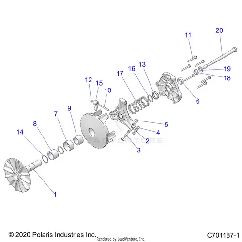 Drive Train: Primary Clutch - 2021 Polaris Rzr Xp 4 1000 High Lifter 1