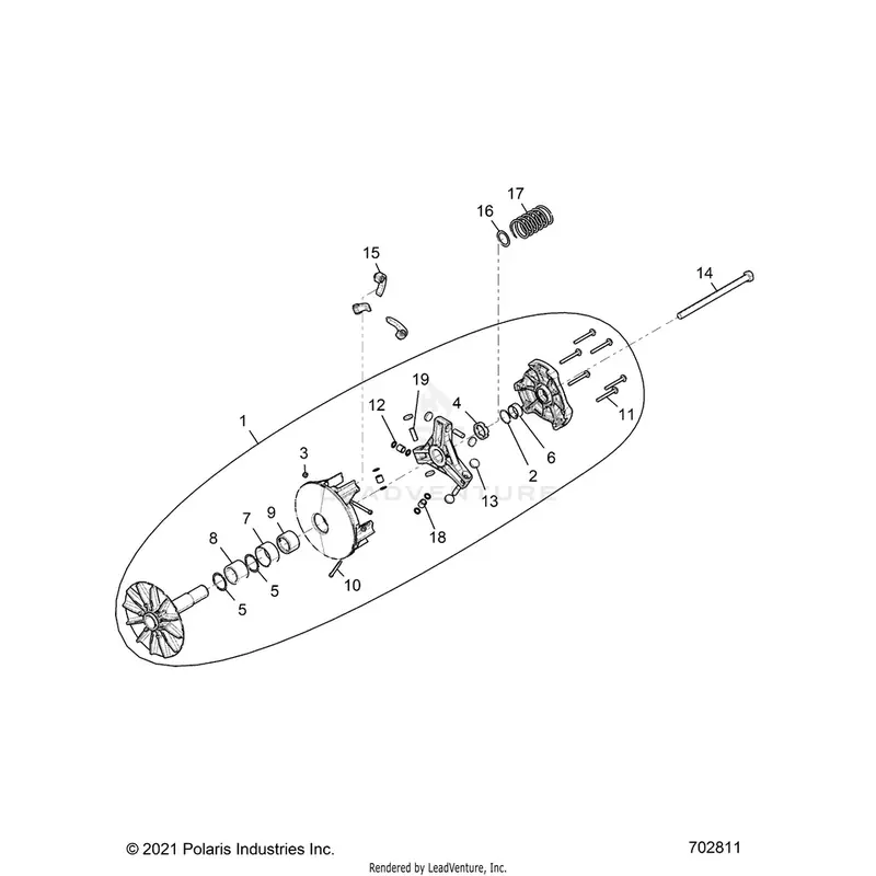 Drive Train: Primary Clutch - 2022 Polaris General Xp 4 Sport 1000 1