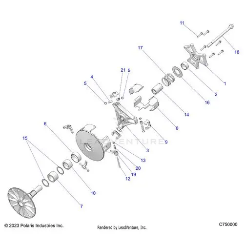 Drive Train: Primary Clutch - 2024 Polaris Rzr Xp 4 1000 Ultimate 1