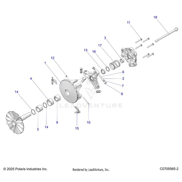 Drive Train: Primary Clutch - 2026 Polaris General 1000 Premium 1