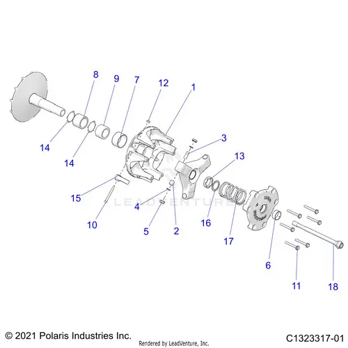 Drive Train: Primary Clutch - 2026 Polaris Rzr Trail S 1000 Ultimate 1