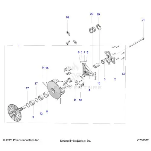 Drive Train: Primary Clutch - 2026 Polaris Rzr Xp S 4 1000 Sport 1