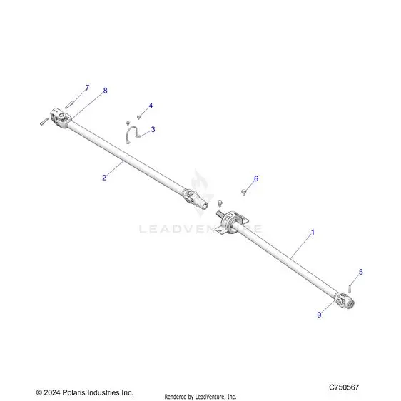 Drive Train: Prop Shaft - 2021 Polaris Rzr Pro Xp 4 Ultimate Rockford Le 1