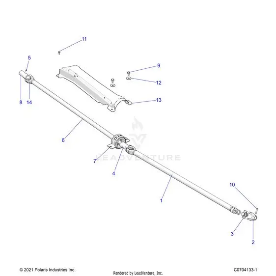 Drive Train: Prop Shaft - 2023 Polaris Rzr Xp 4 1000 Premium 1