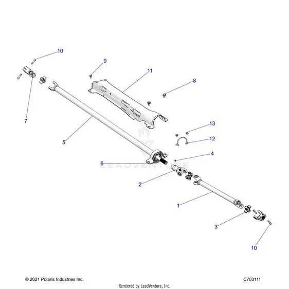 Drive Train: Prop Shaft - 2024 Polaris Rzr Xp 1000 Ultimate 1