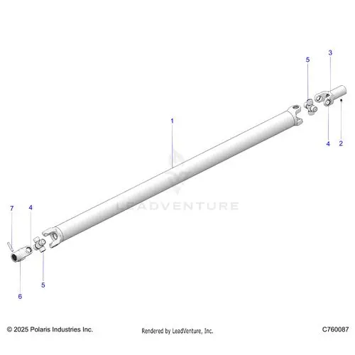 Drive Train: Prop Shaft Front - 2026 Polaris Rzr Pro R Race 1