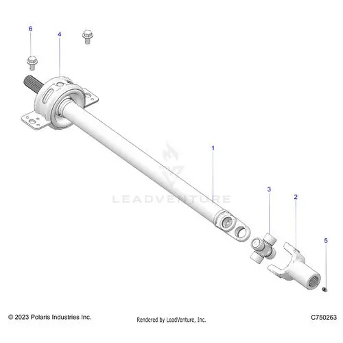 Drive Train: Prop Shaft Mid - 2025 Polaris Rzr Pro S 4 Premium 1